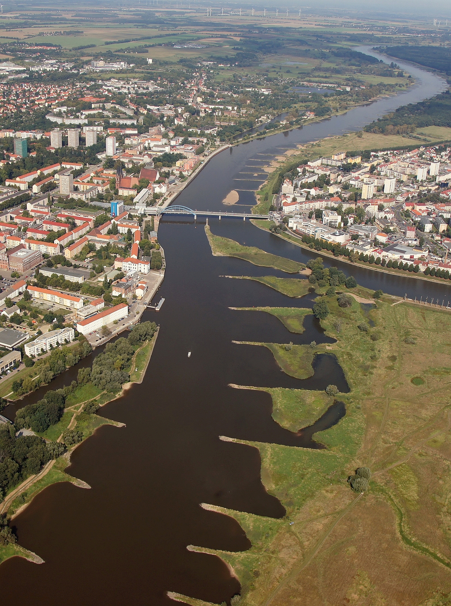 Frankfurt nad Odrą i Słubice z lotu ptaka, © M. Krukiel