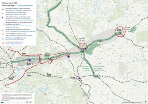 Karte: Raumwirkungen / Mapa: Skutki przestrzenne (ÖIR im Auftrag der GL Berlin-Brandenburg)